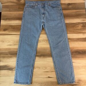 Levi's 505 Regular Fit Jeans Mens 40x31 Light Wash Denim Cotton Blend